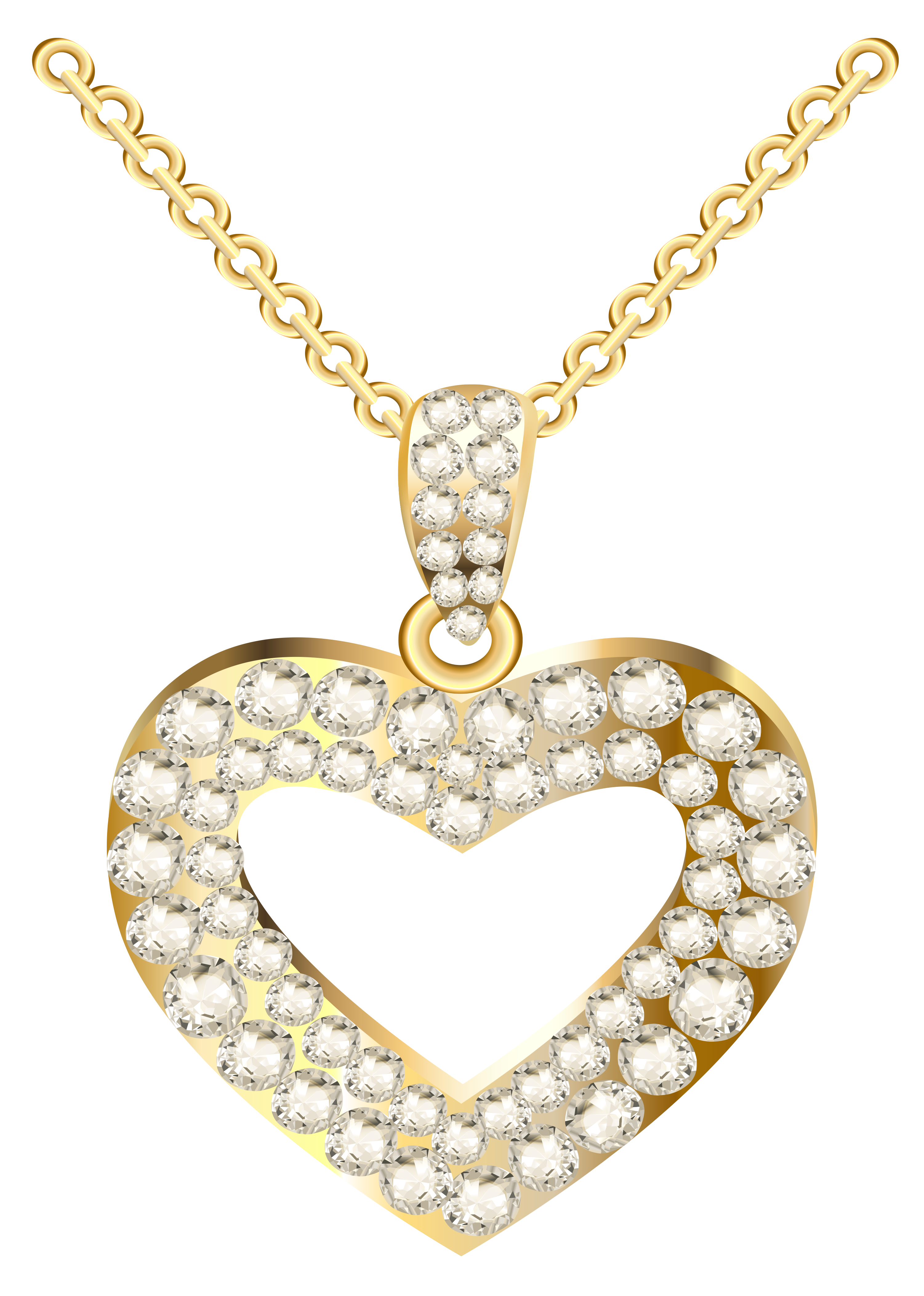 Heart Necklace for Women PNG Image