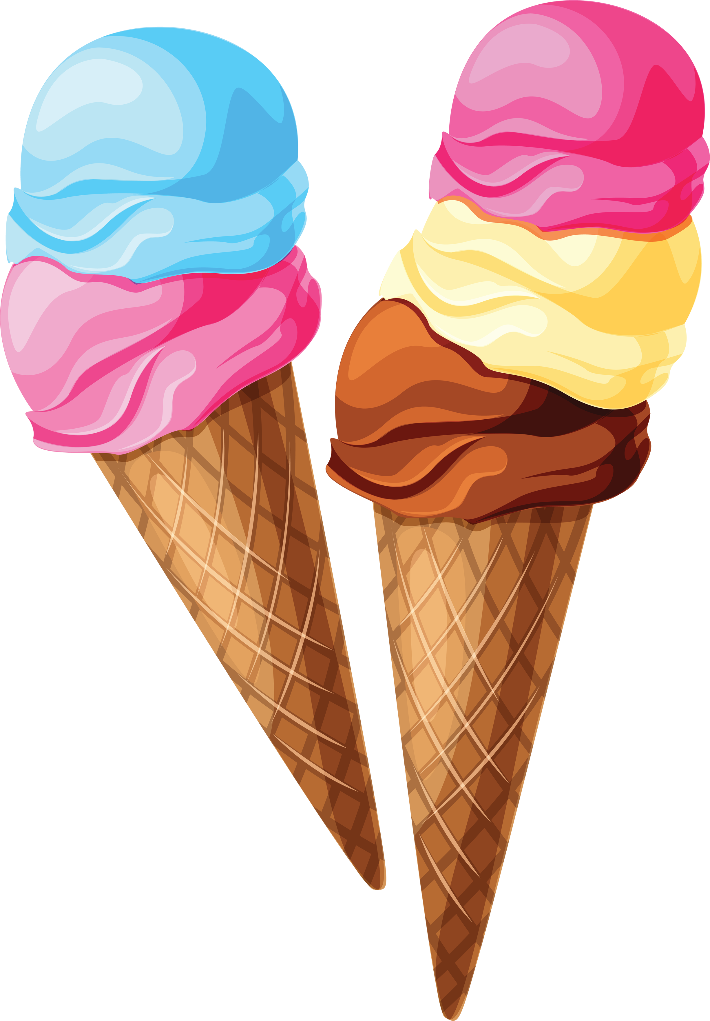 Ice Cream Cones PNG Image