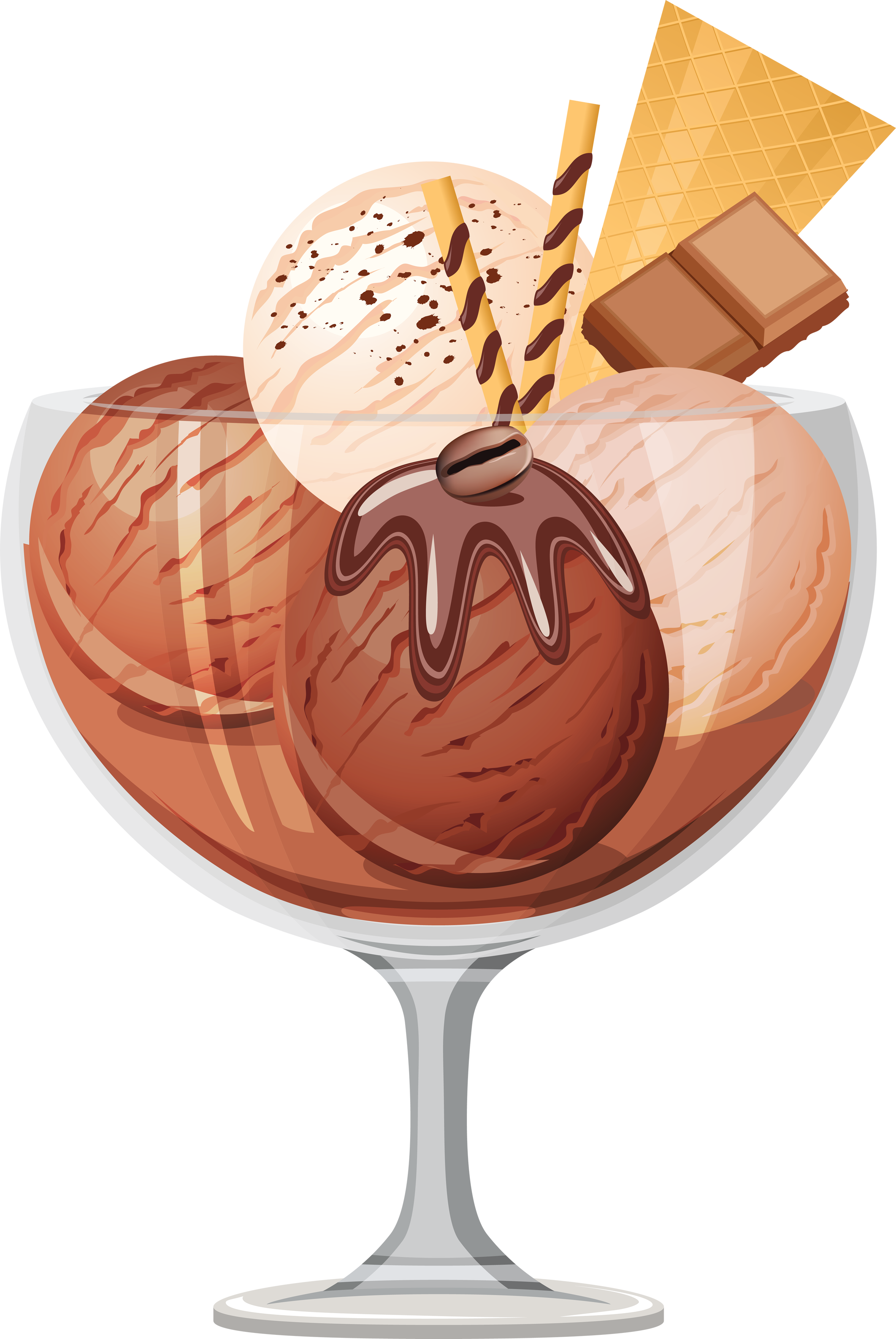 Ice Cream Scoops in Bowl PNG Image