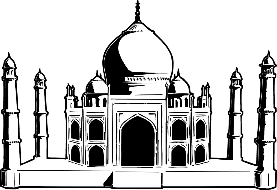 Drawing of Taj Mahal PNG Image