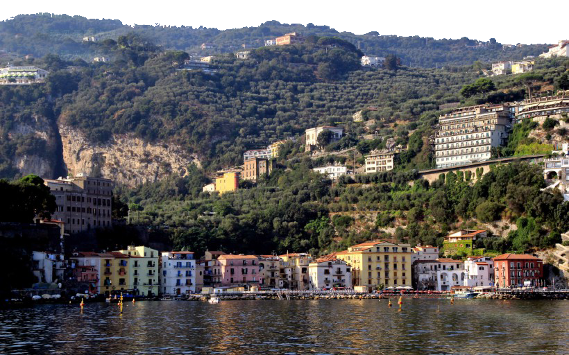 italian landscape - buildings on a hill