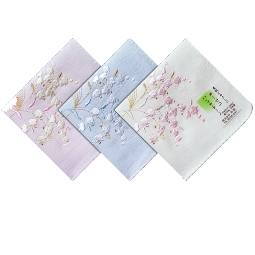 Japan Handkerchief Embroidery Cotton Textile
