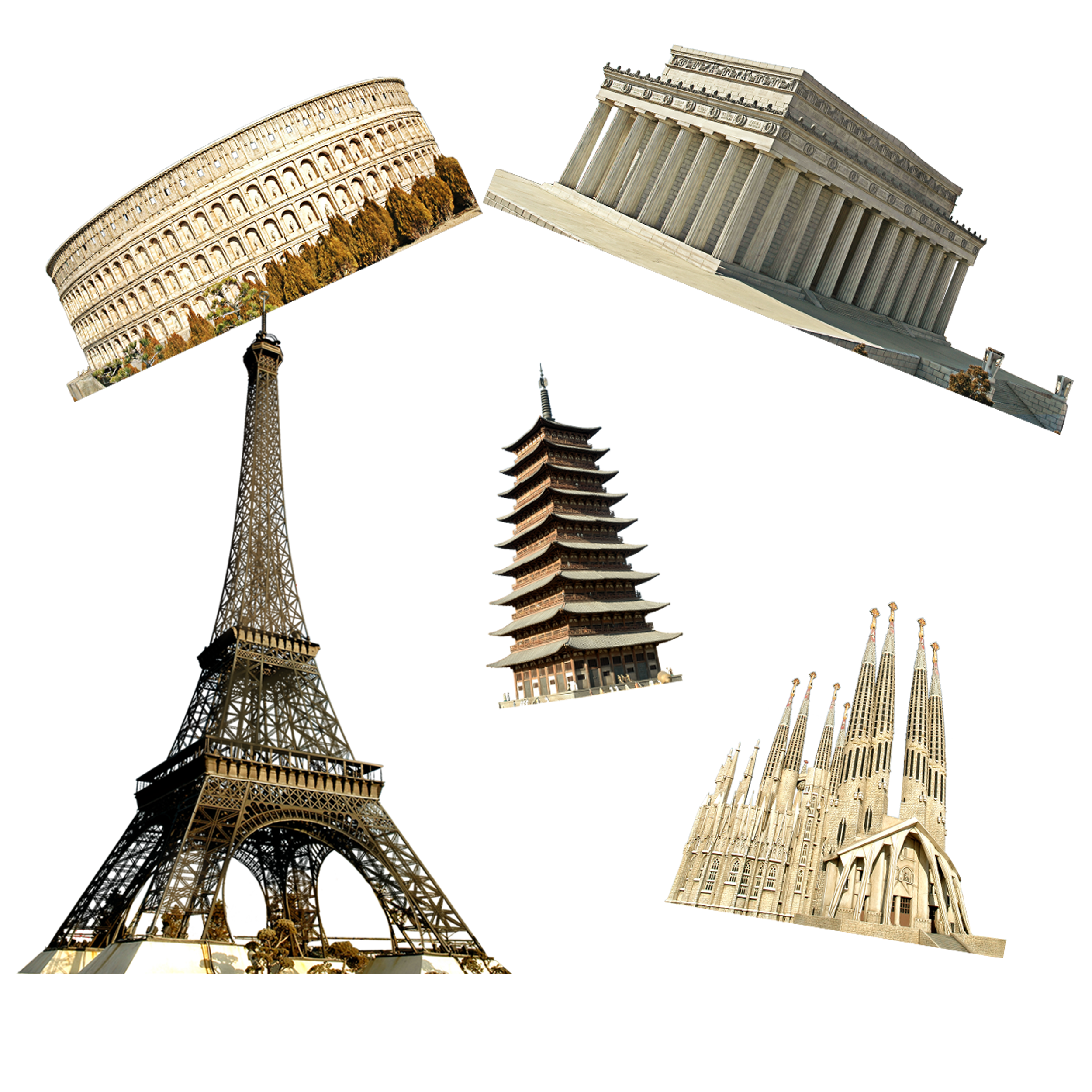 Landmark Buildings  in France PNG Image