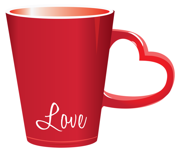 Love Cup with heart handle PNG Image