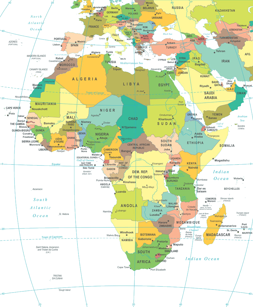 Map of Africa PNG Image