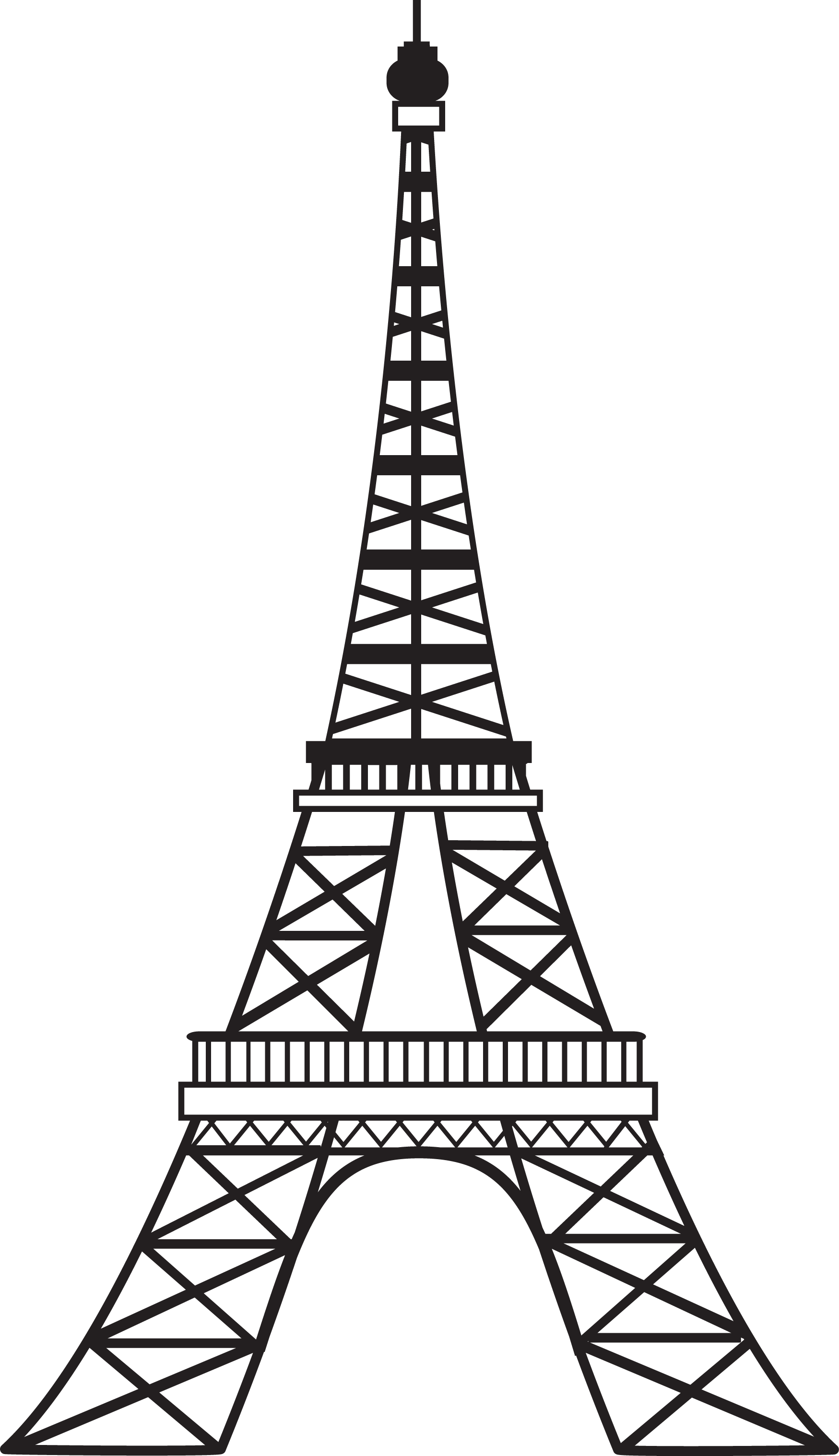 artist impression of eiffel tower - paris