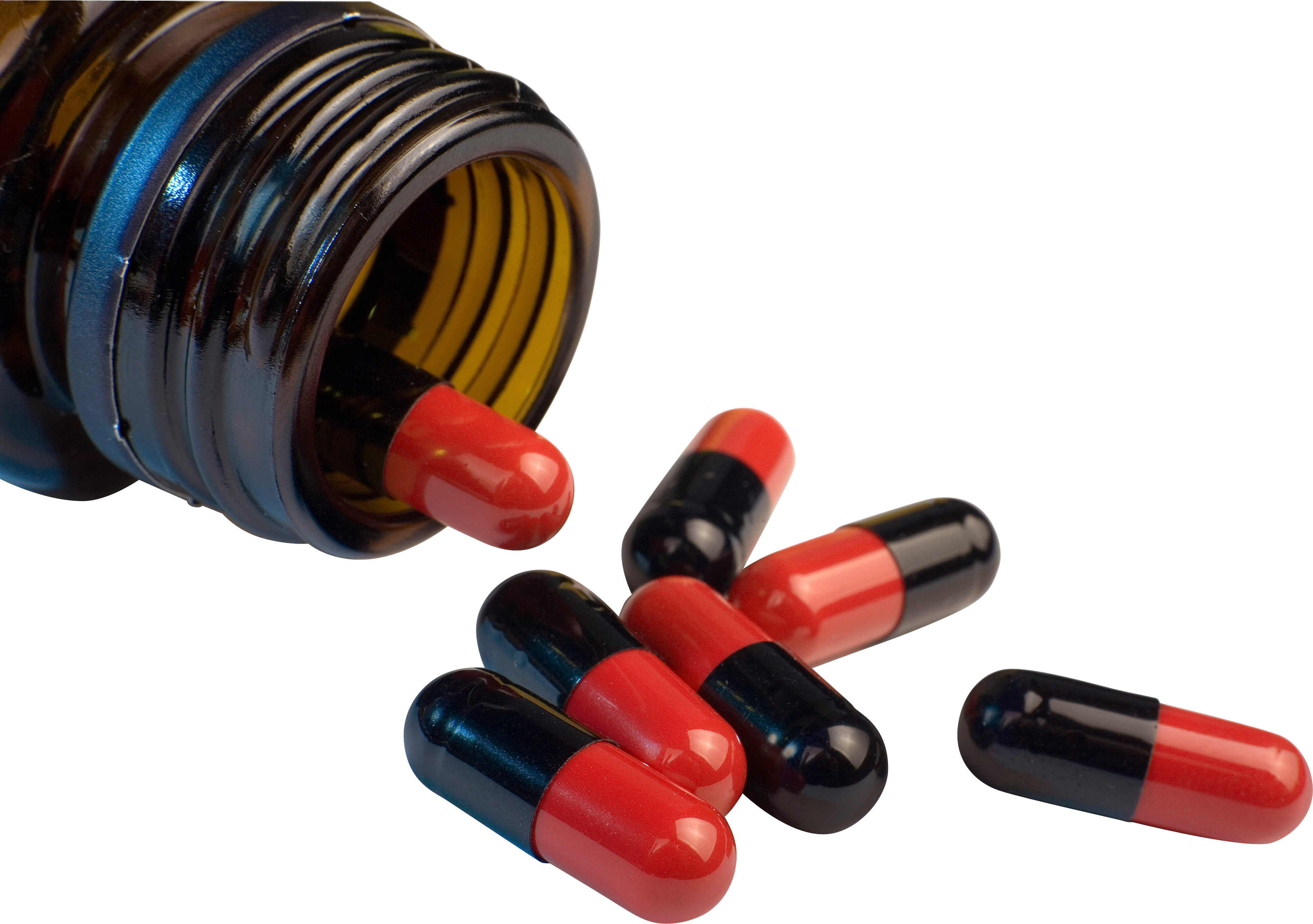 Pills Coming out from bottle PNG Image