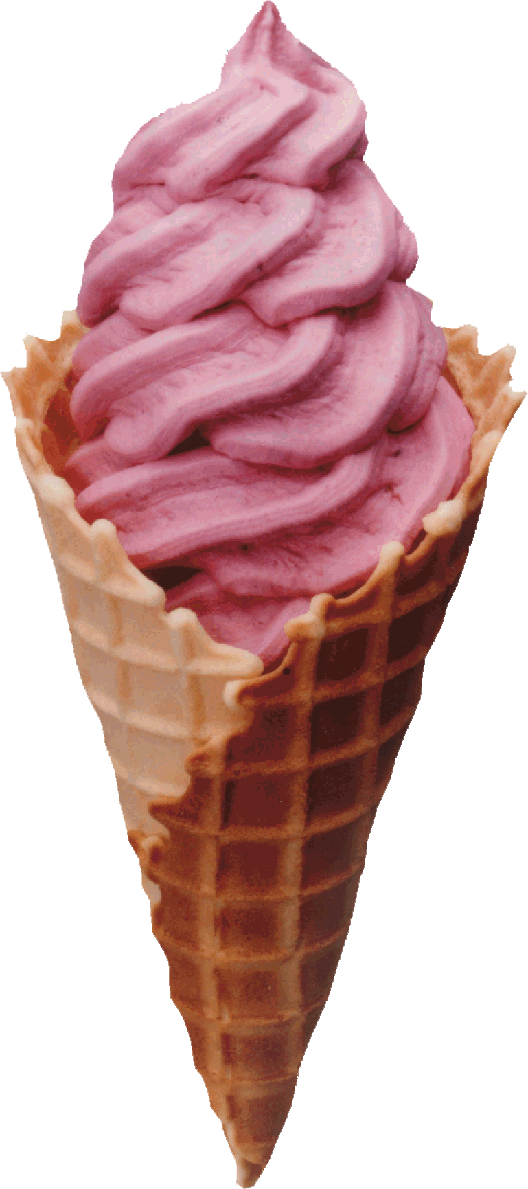 Pink Creamy Ice cream Cone
