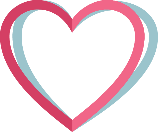 Pink Heart Outline PNG Image