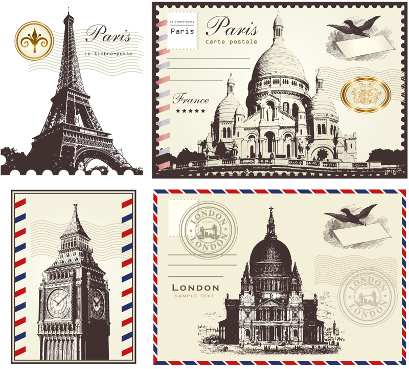 Postage Stamps - France PNG Image