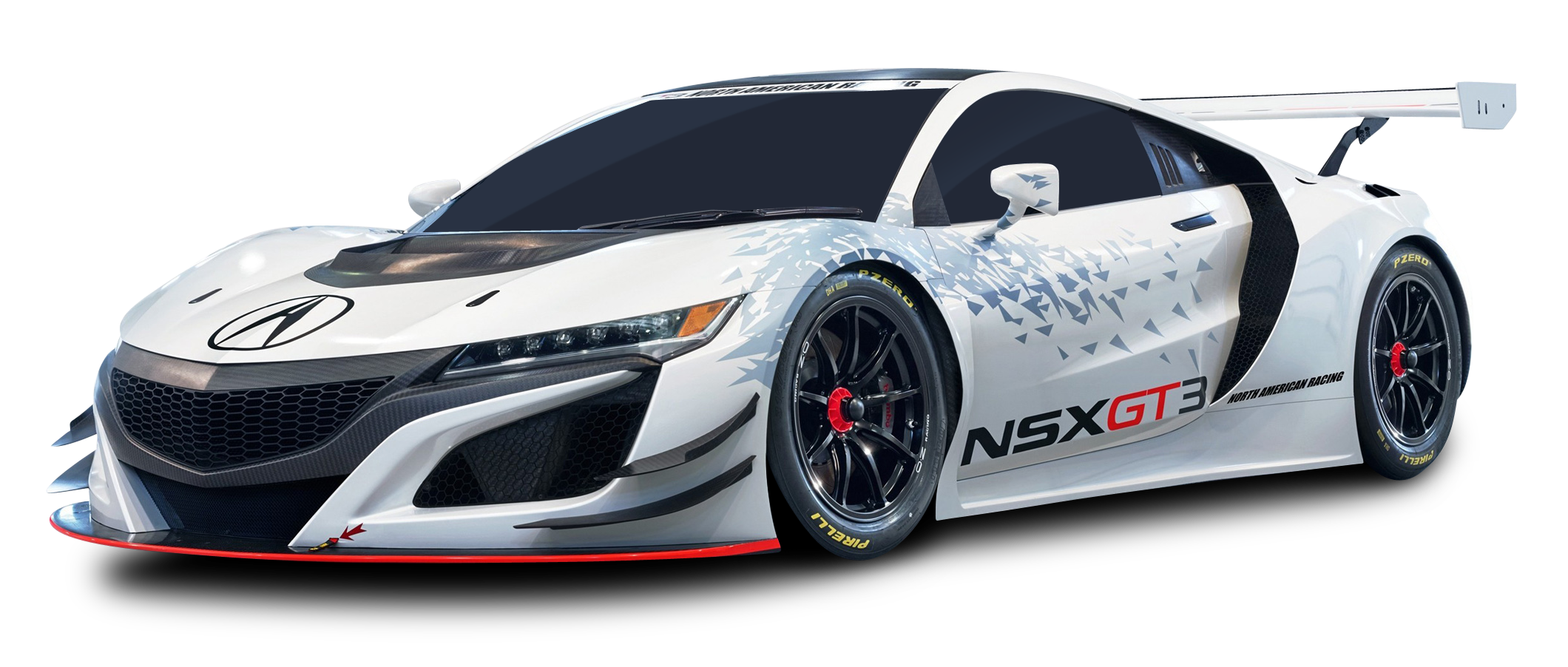 Acura NSX GT3 Racing White Car