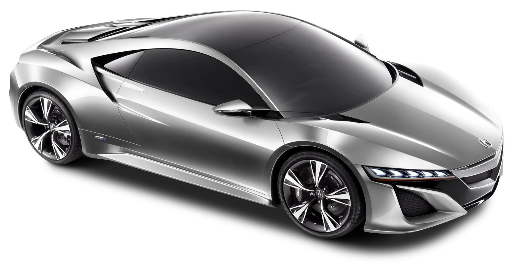 Acura NSX Silver Car PNG Image