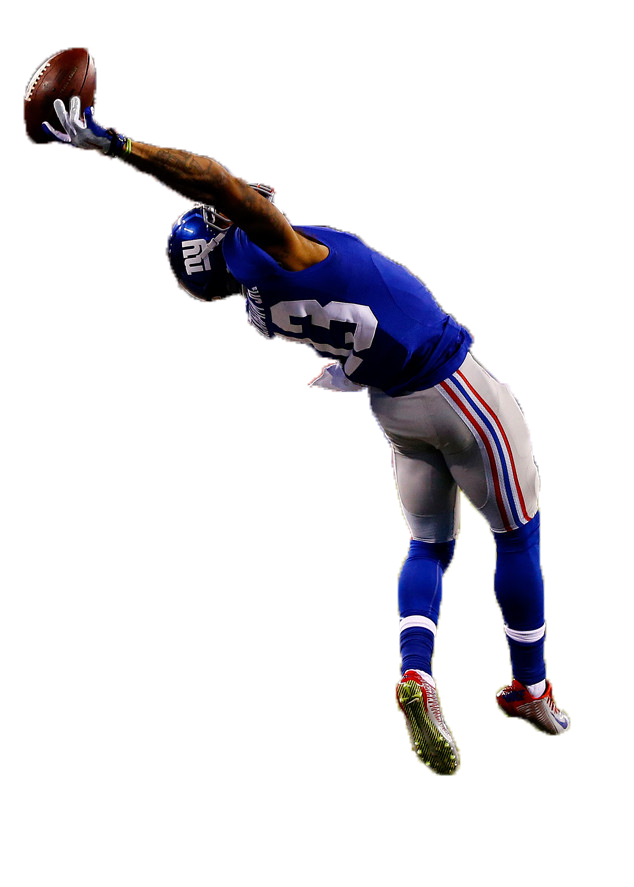 American Football Player Catching A Ball PNG Image