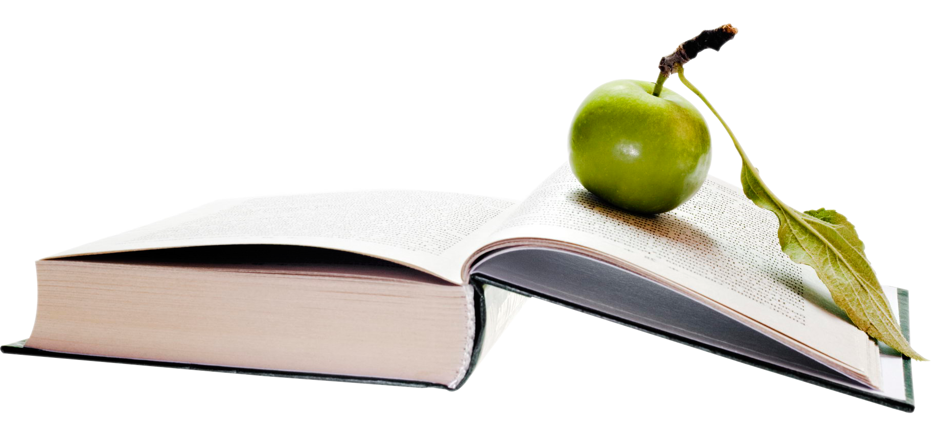 Apple on Book PNG Image