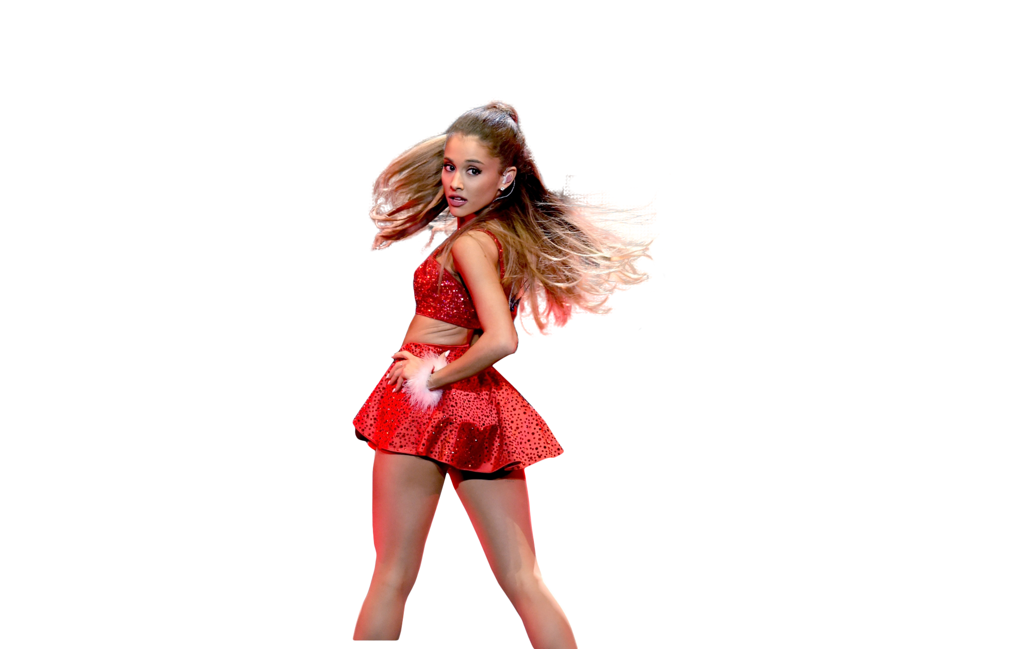 Ariana Grande dancing on stage PNG Image