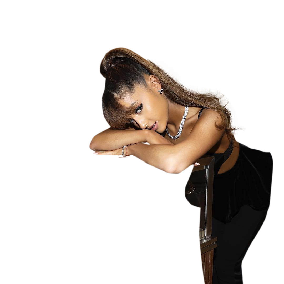 Ariana Grande in hot black bikini and leggings PNG Image