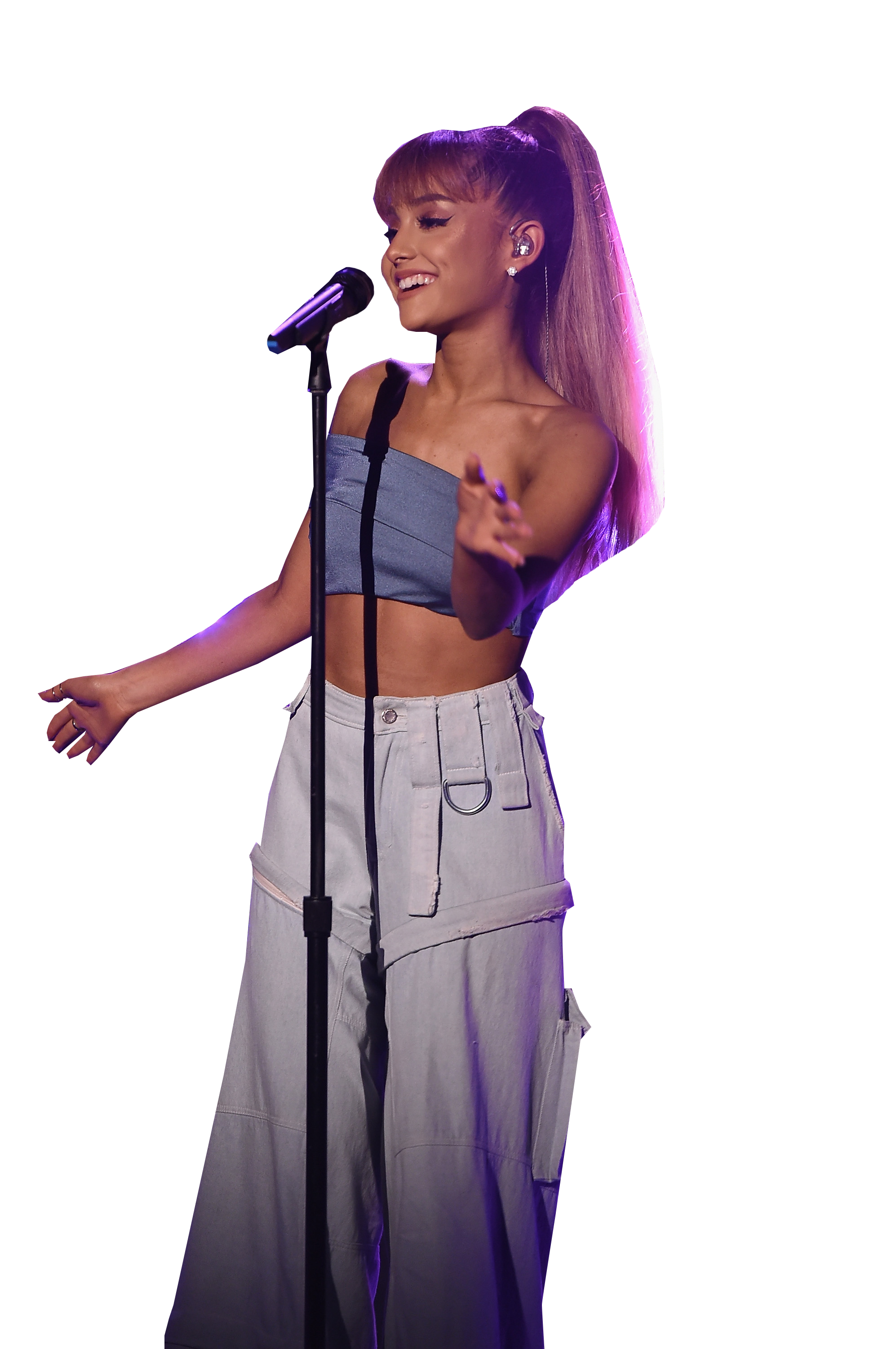 Ariana Grande on Stage PNG Image