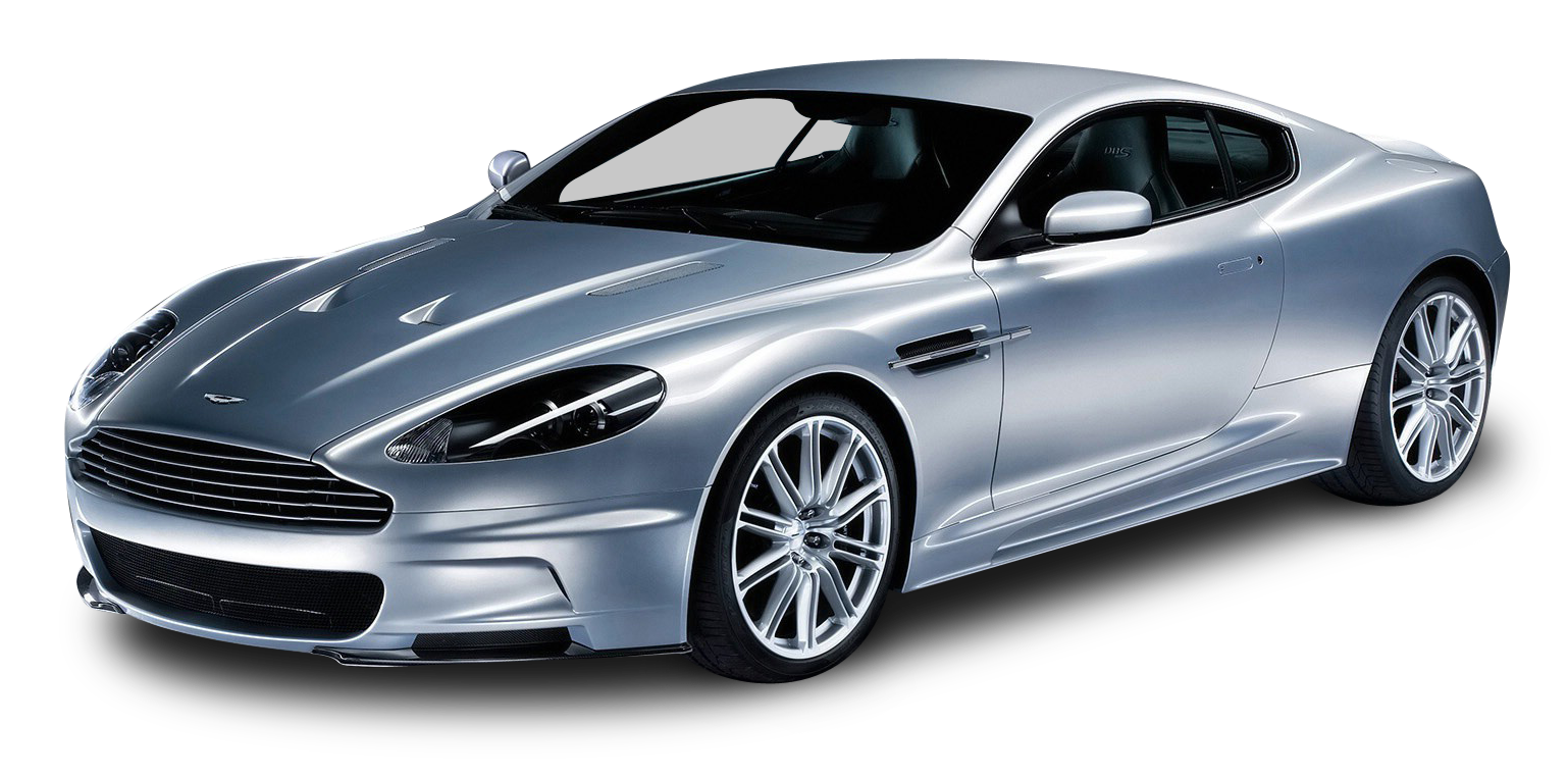 Aston Martin DBS Silver Car PNG Image