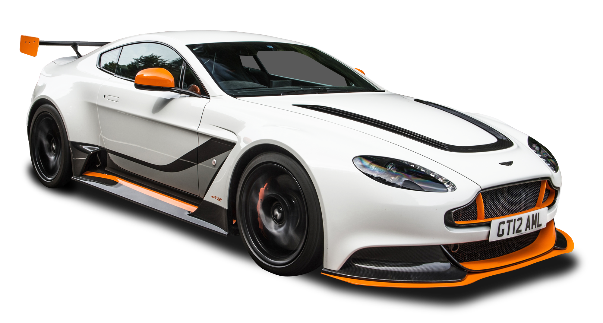 Aston Martin Vantage White Car PNG Image