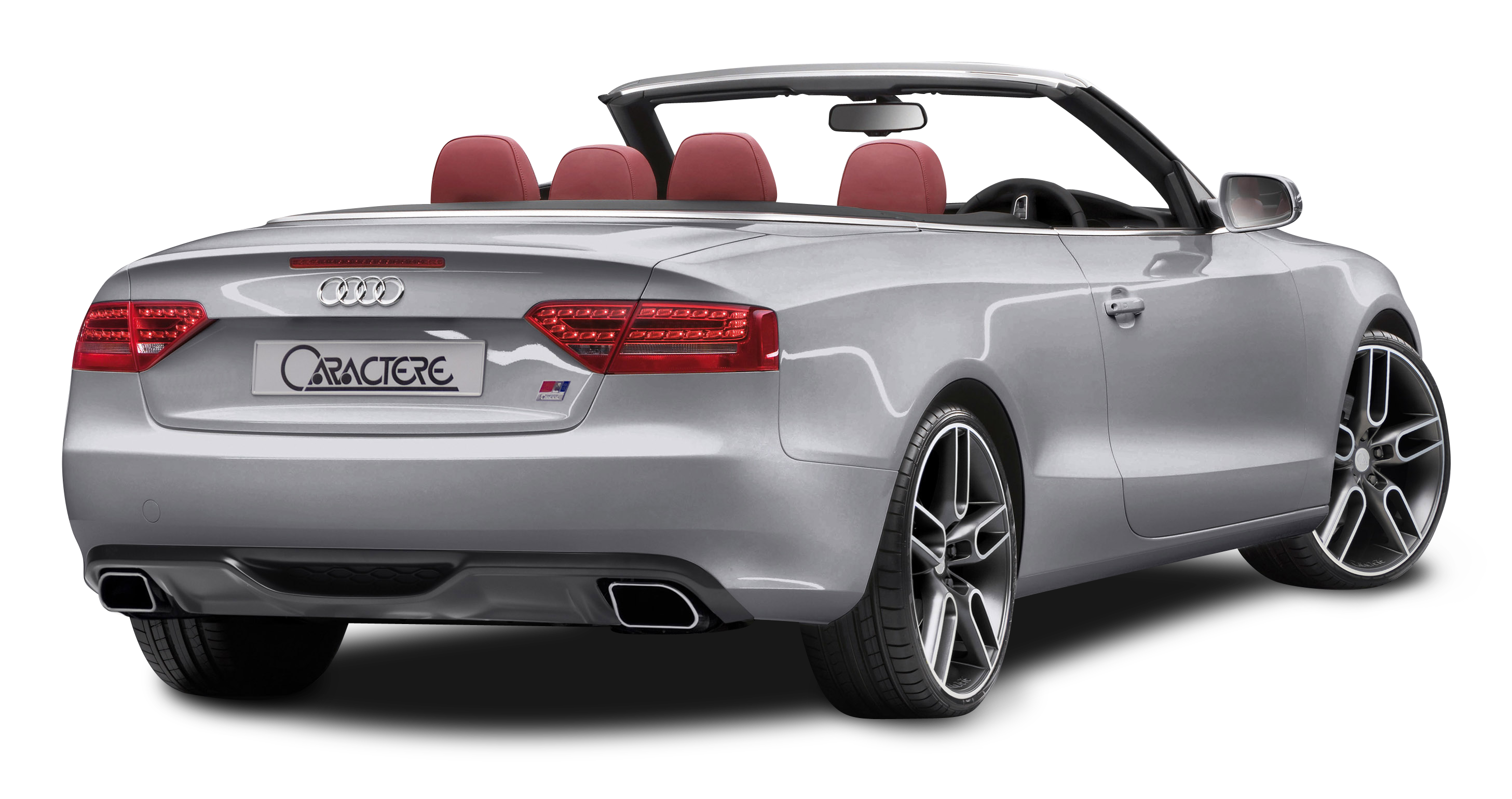 Audi A5 CABRIO Grey Back View Car