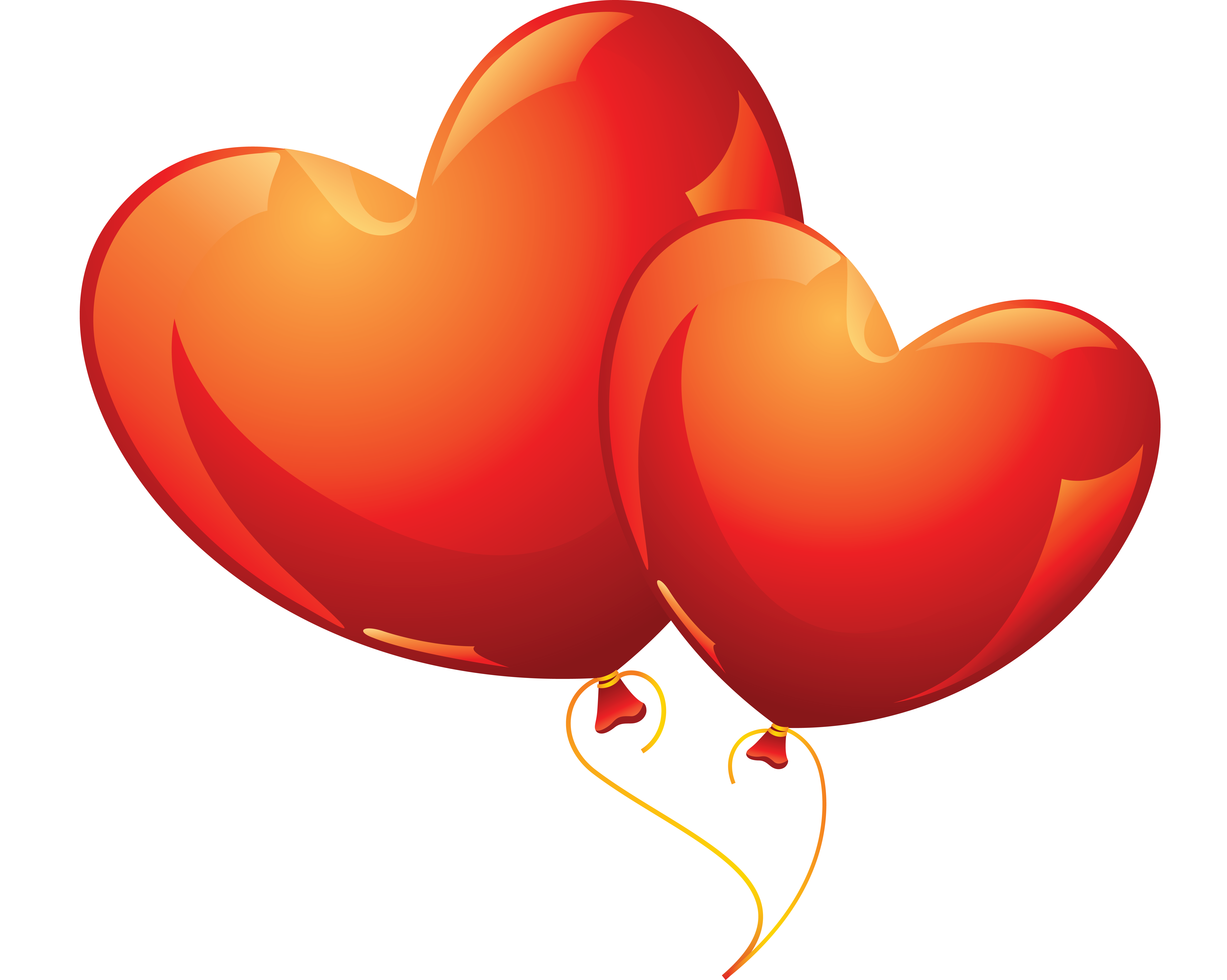 Love Heart Balloons PNG Image