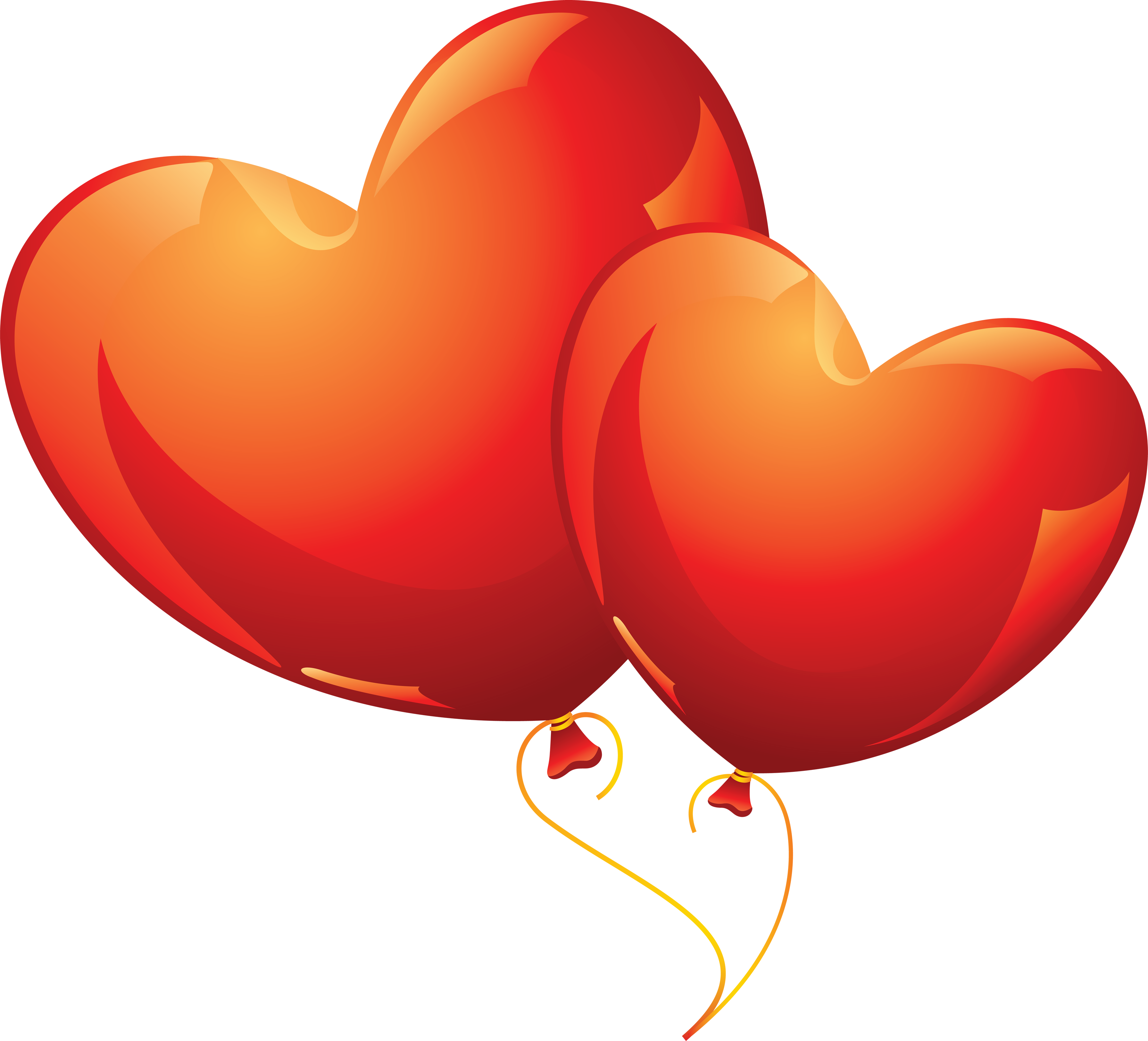 Heart Shaped Love Balloons PNG Image