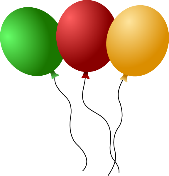 Party Ballons Multicolored PNG Image