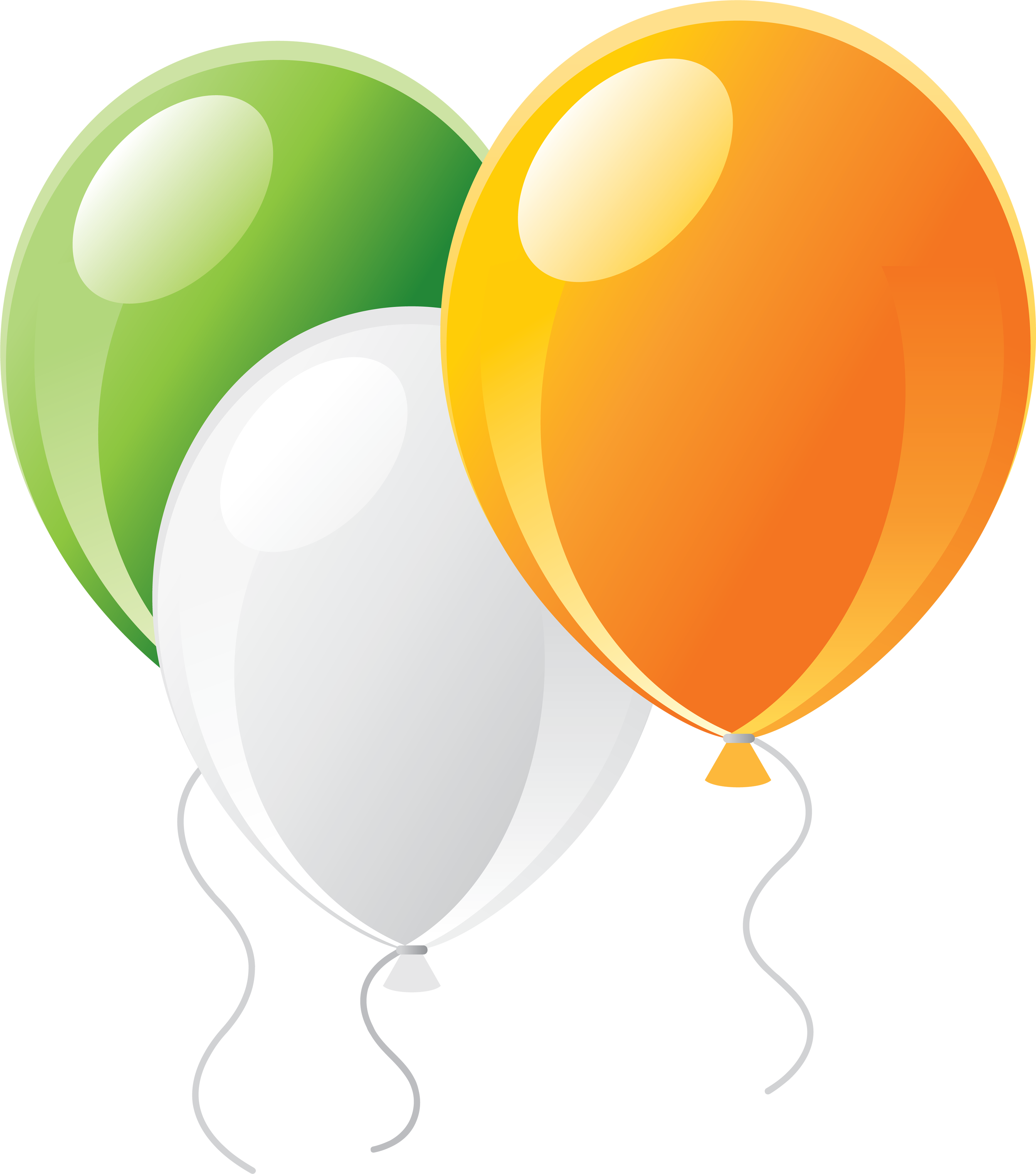 Italian Flag Colored Balloons PNG Image
