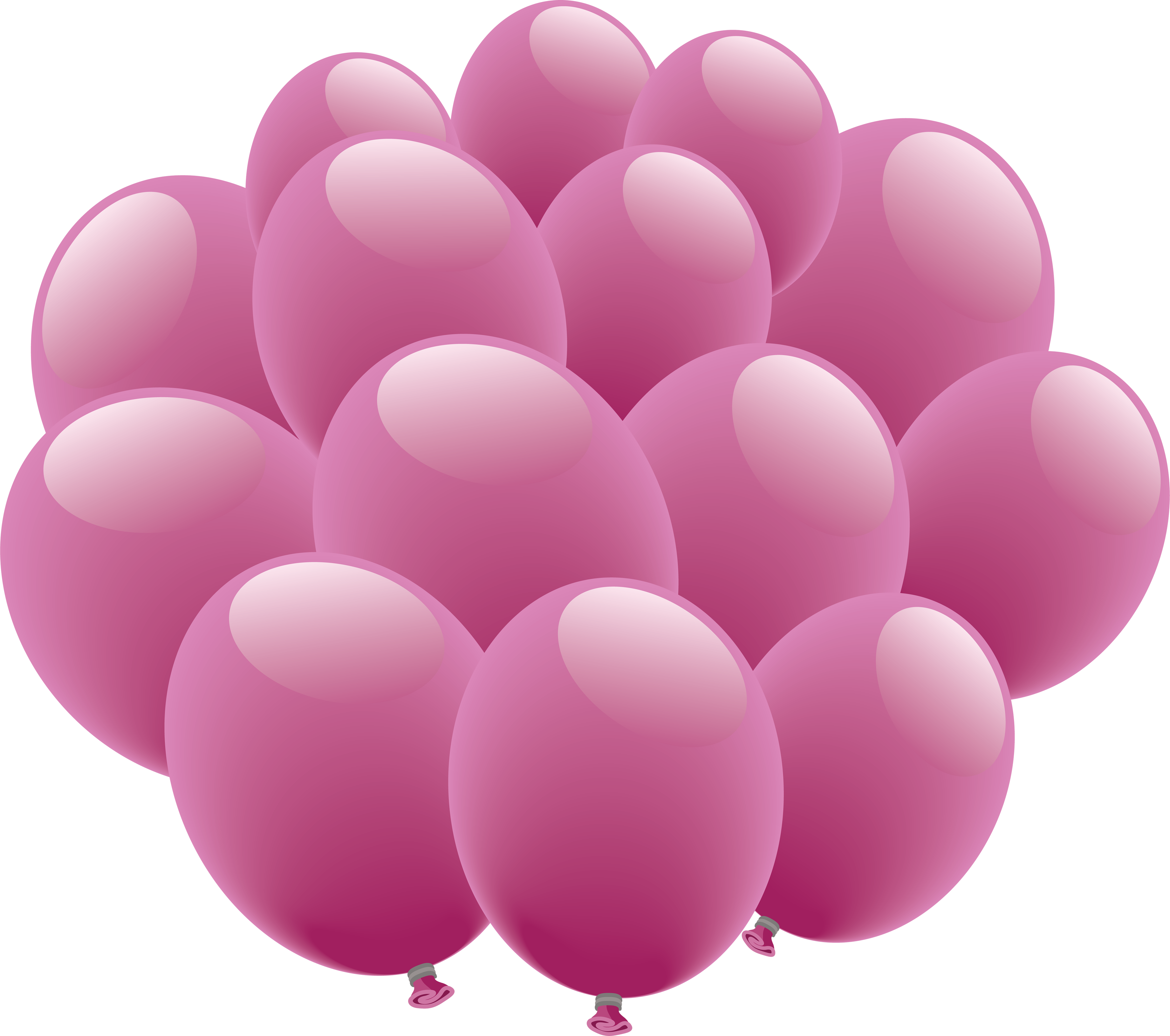 Many Pink Celebration Balloons PNG Image