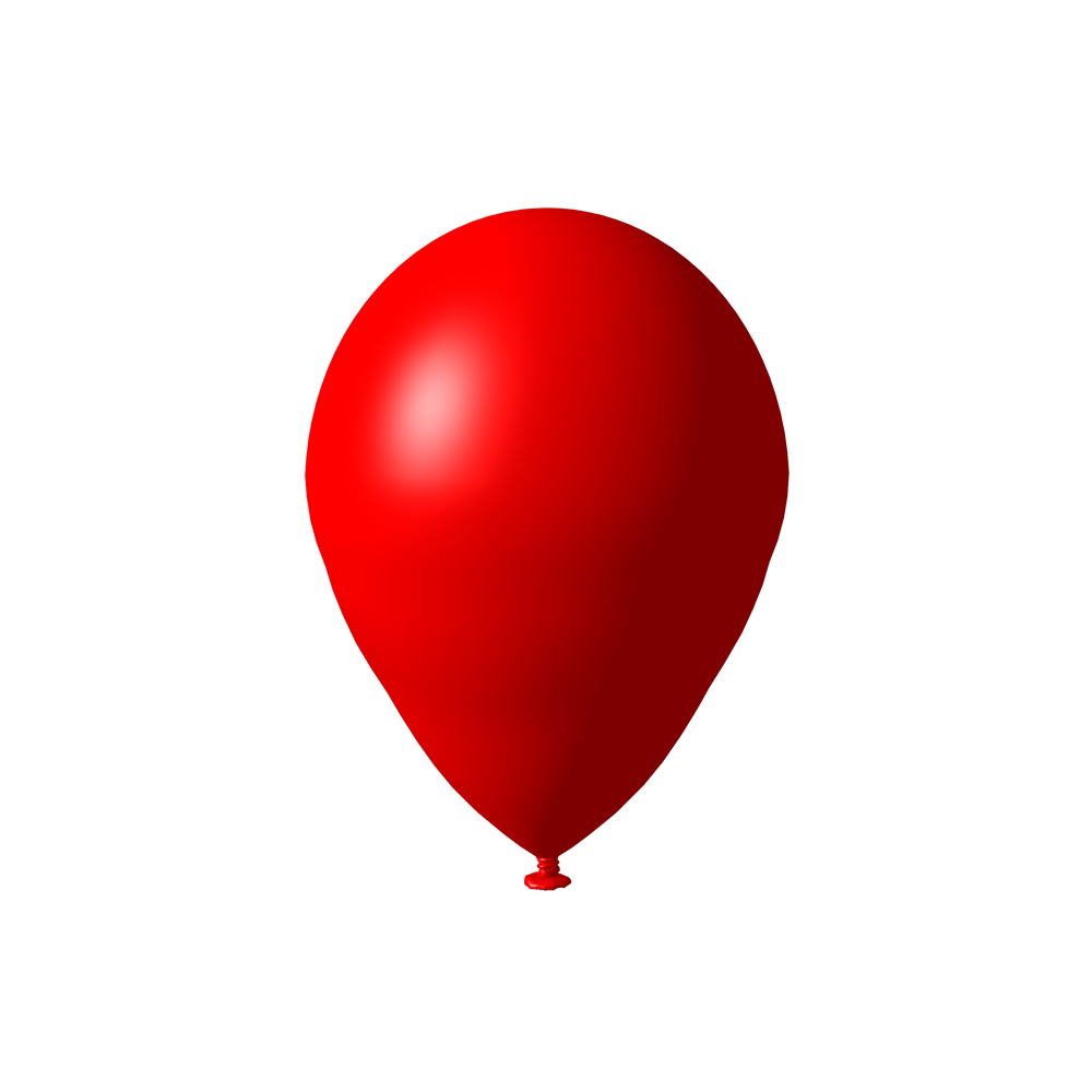 Red Balloon Decorative PNG Image