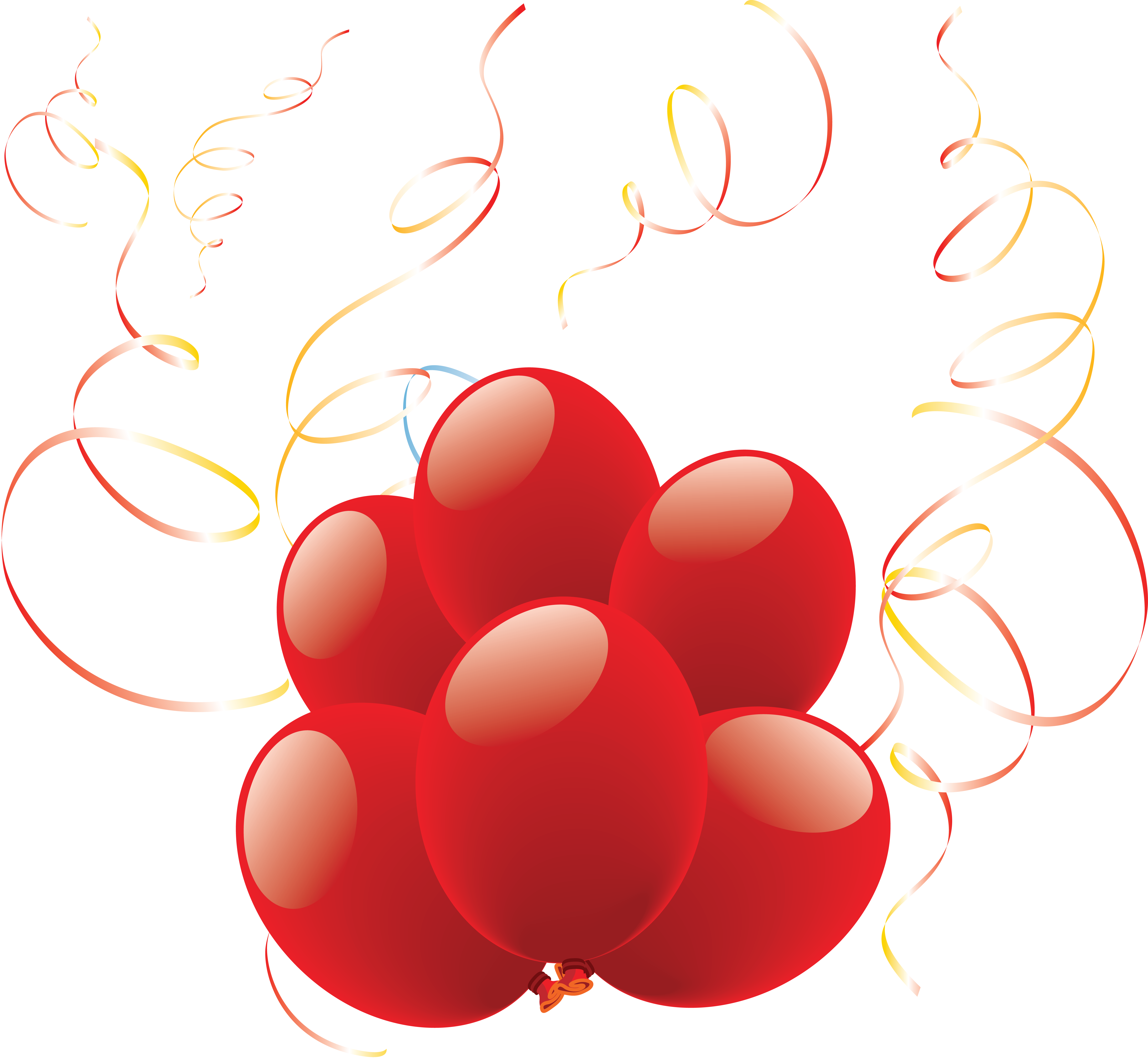 Lovely Heart Balloons PNG Image