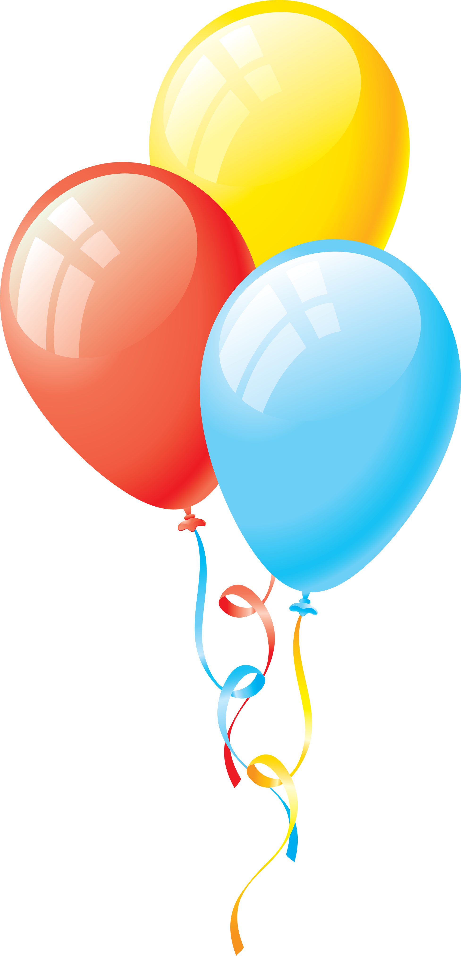 Celebrative Birthday Balloons PNG Image