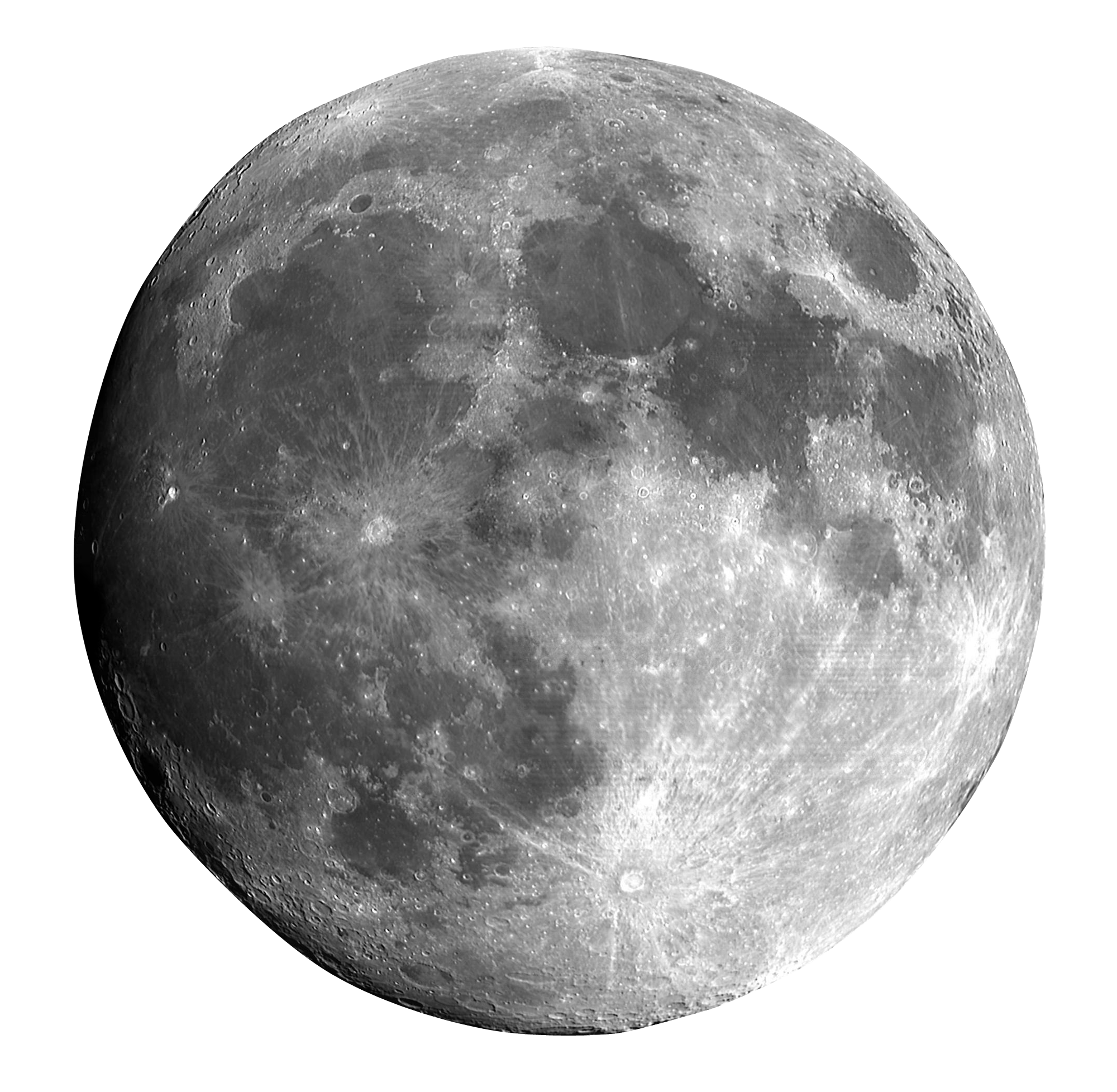 Black and white Moon PNG Image