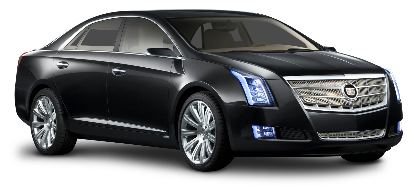 Black Cadillac XTS Platinum Car PNG Image
