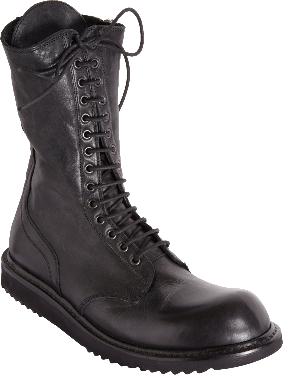 Black Leather Casual Boot PNG Image