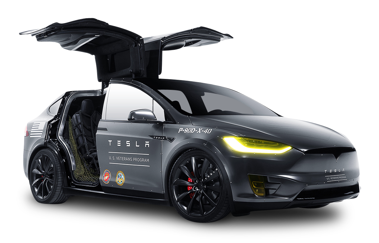 Black Model X Tesla Motors Modern Car PNG Image