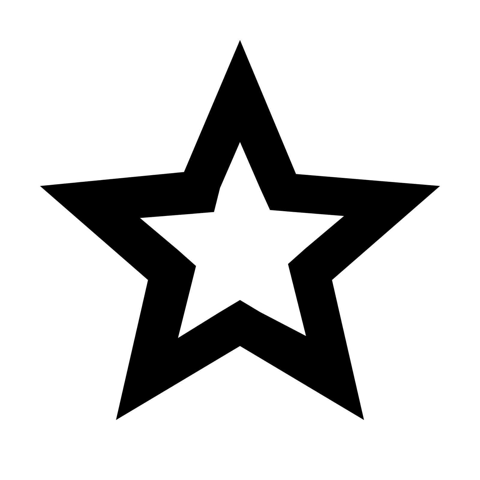 Black Star PNG Image