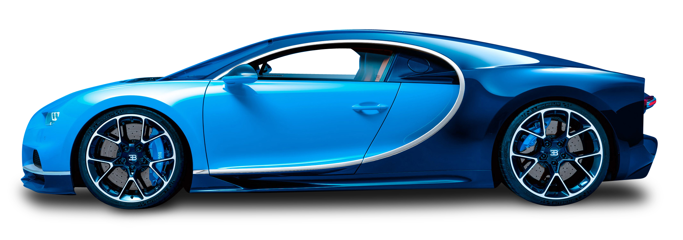Blue Bugatti Chiron Car PNG Image