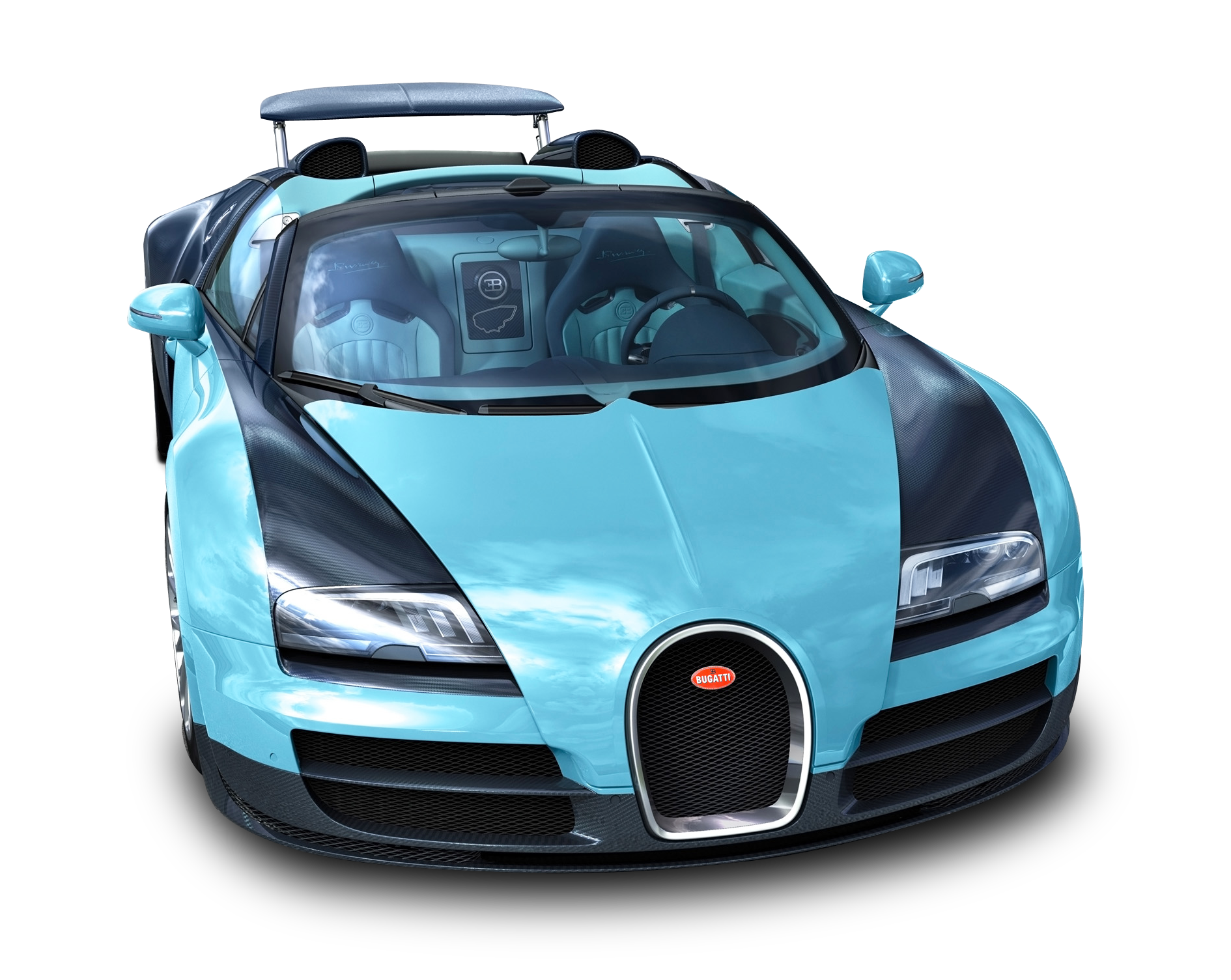 Blue Bugatti Veyron 16.4 Grand Sport Vitesse Car PNG Image