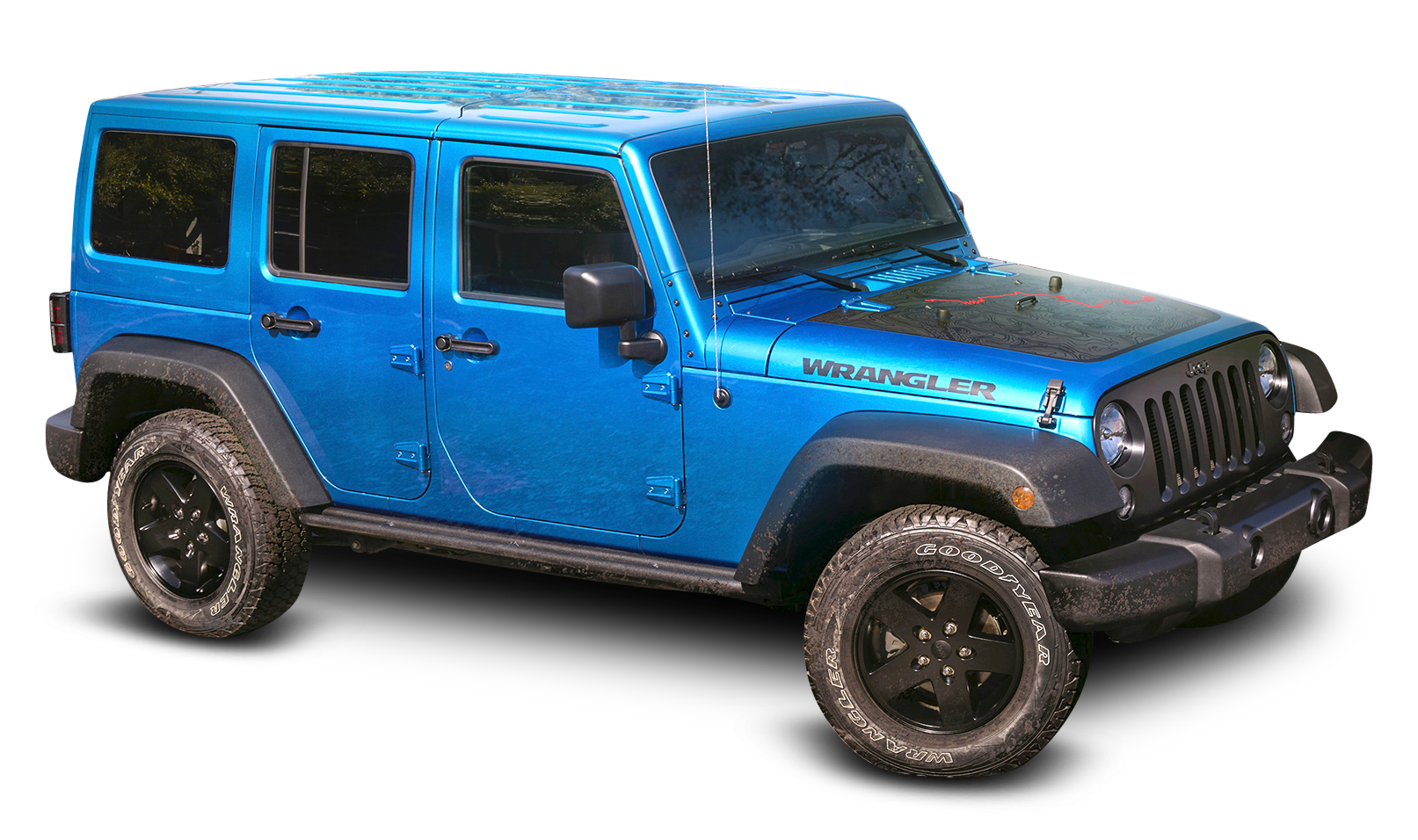 Blue Jeep Wrangler Car