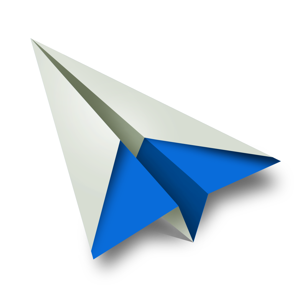 Blue Paper Plane PNG Image