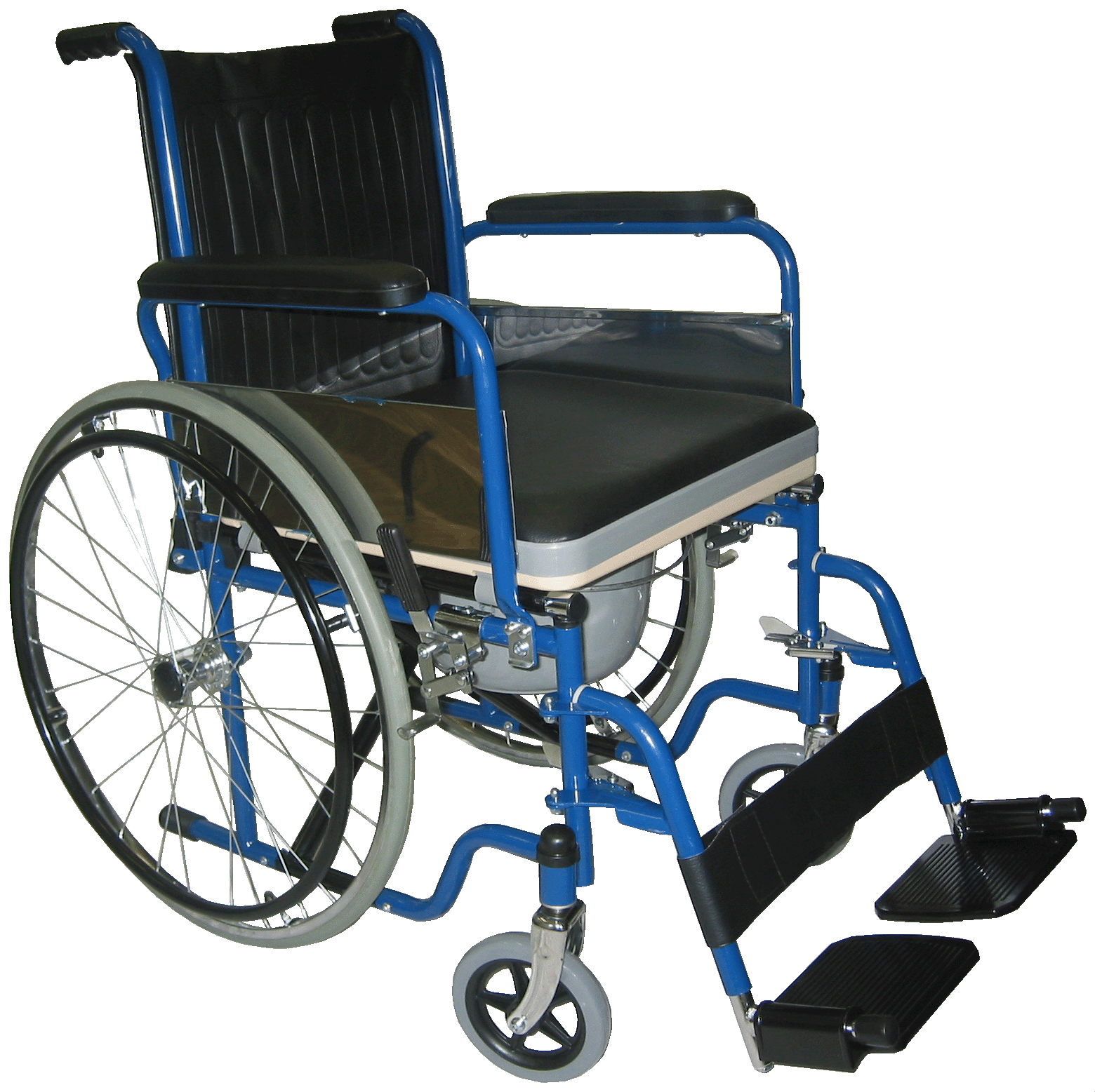 Blue Wheelchair PNG Image