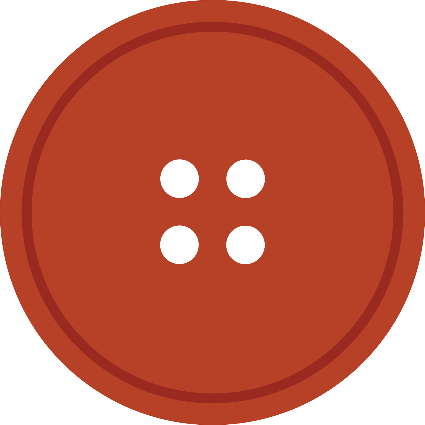Bright Rediant Round Cloth Button With 4 Hole PNG Image