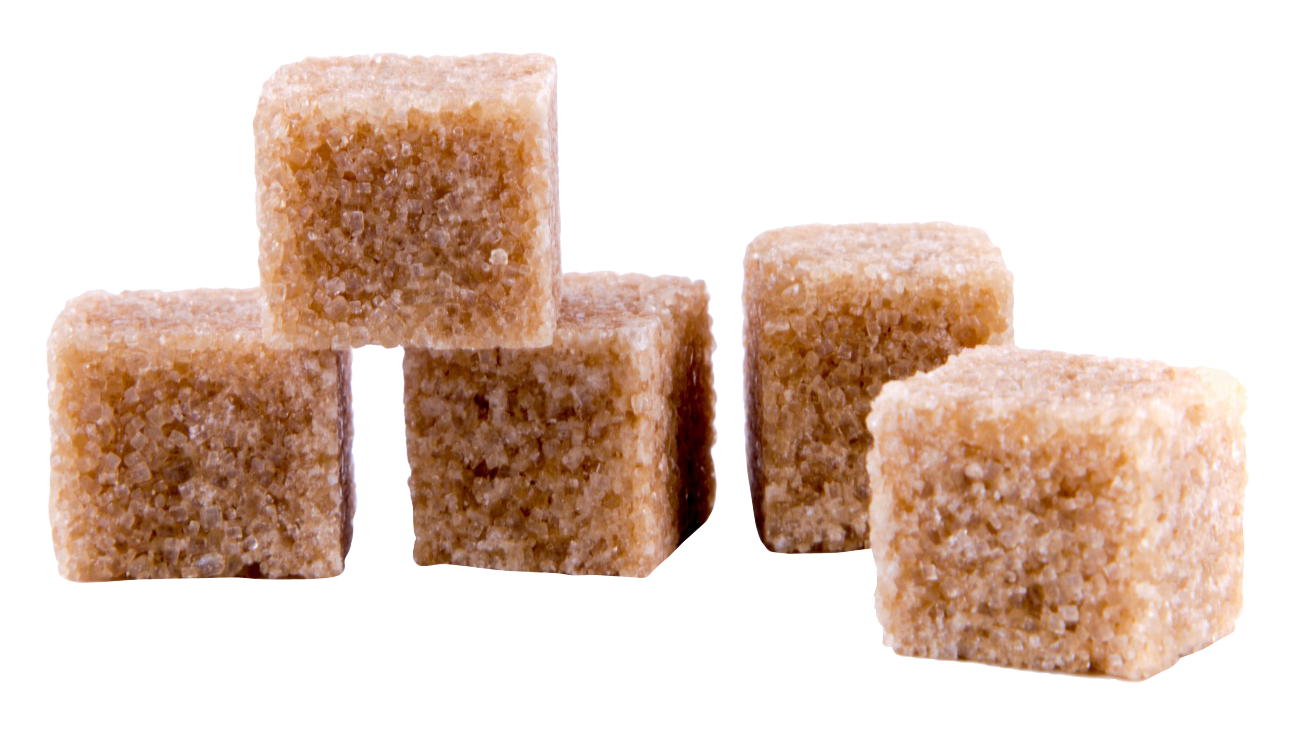 Brown Cane Sugar Cubes PNG Image