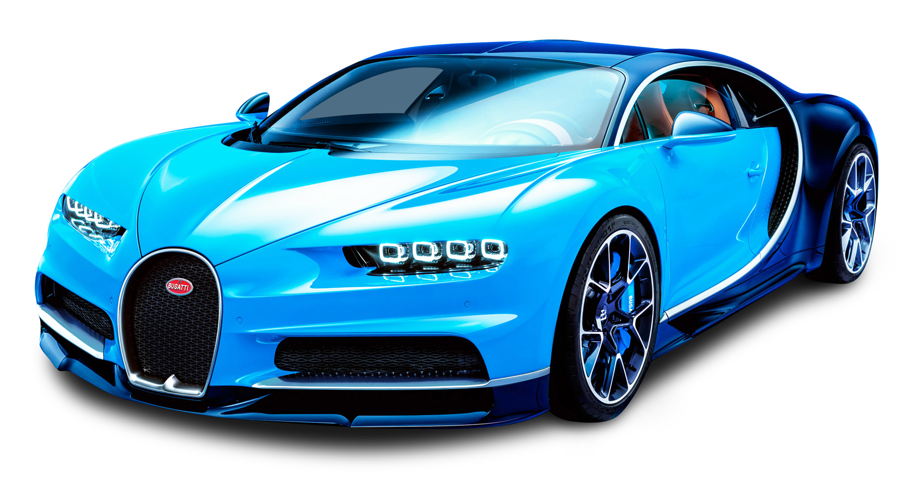 Bugatti Chiron Blue Car PNG Image