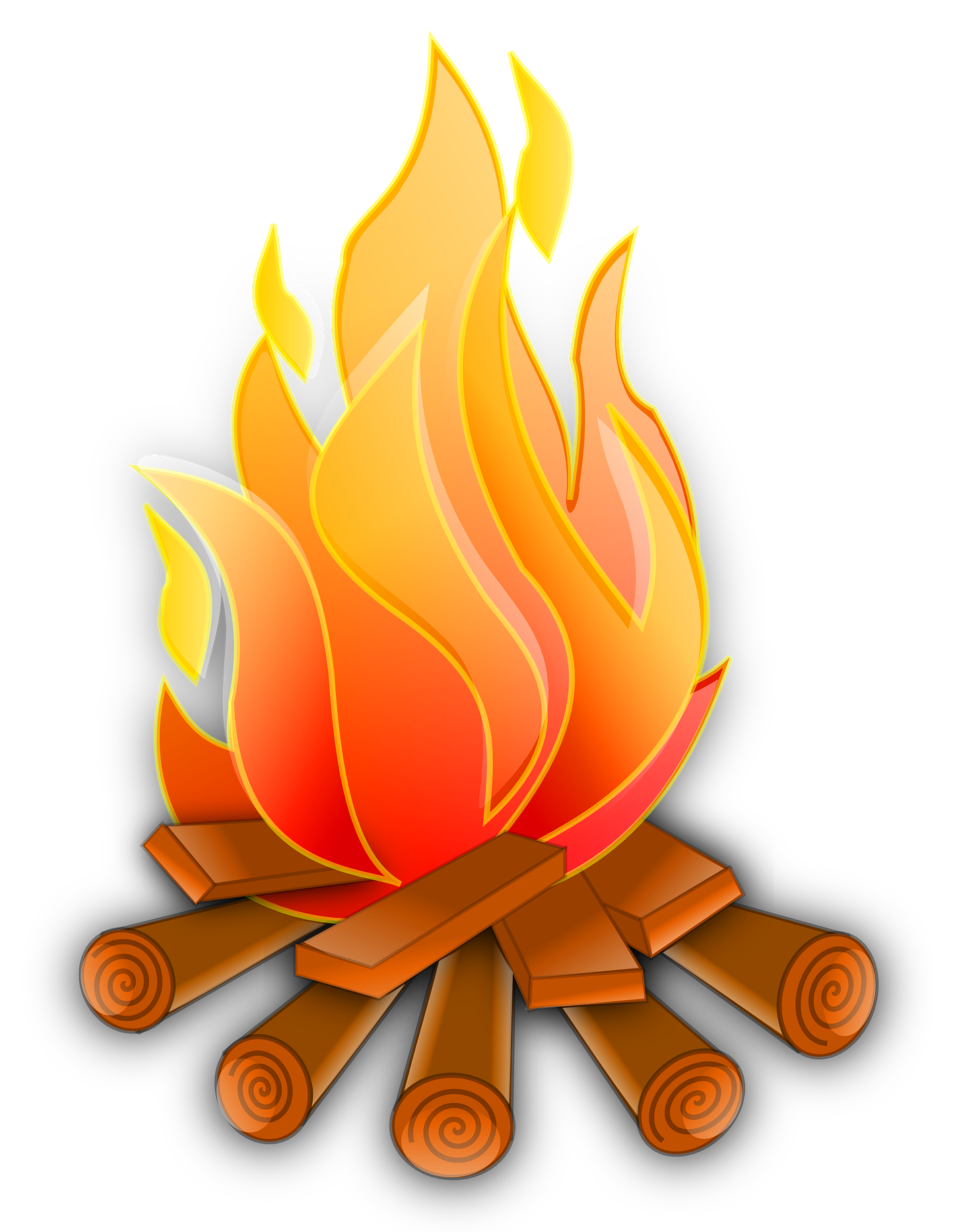 Vector Cartoon Big Fire Flame PNG Images