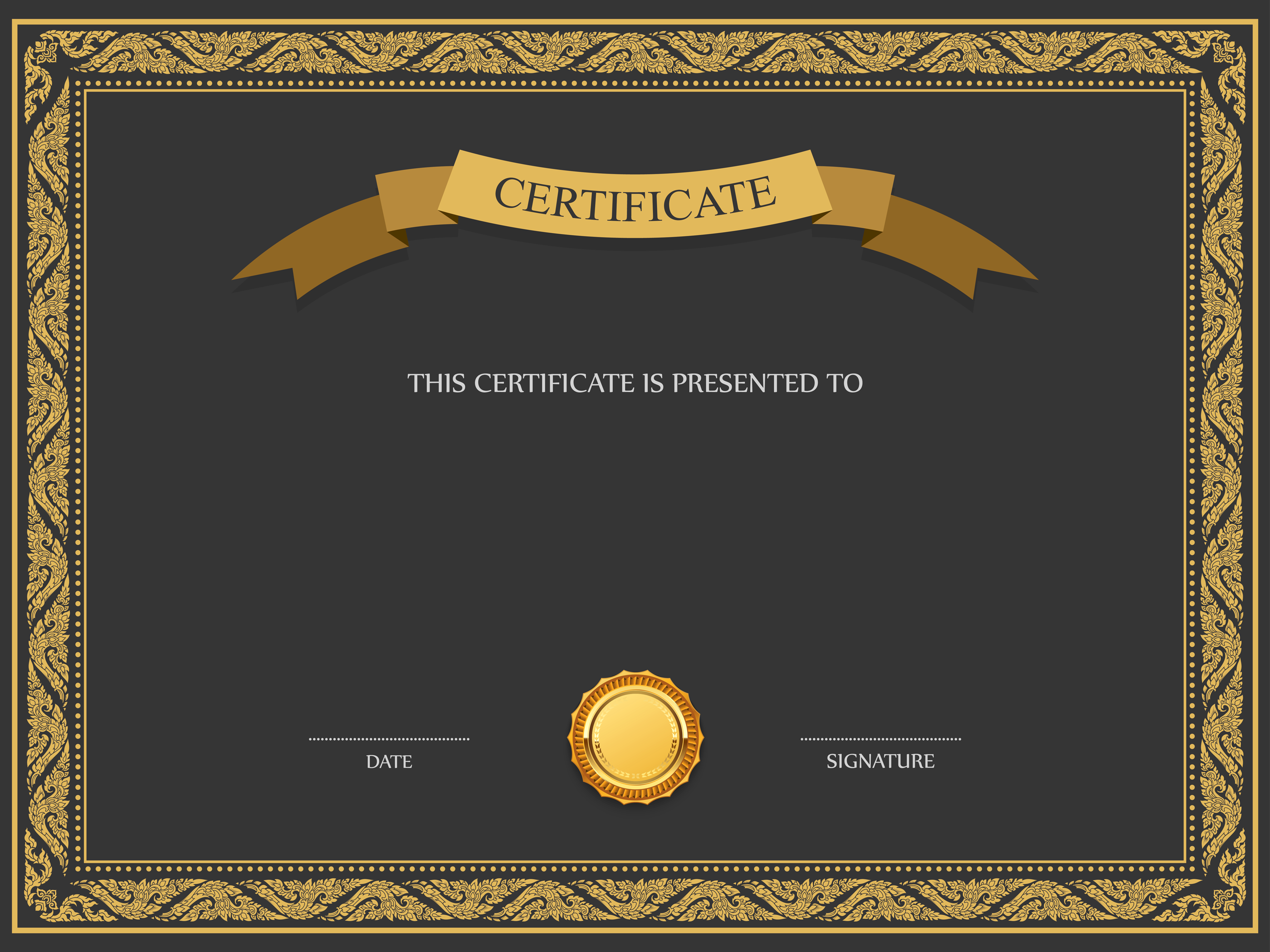 Certificate Template PNG Image