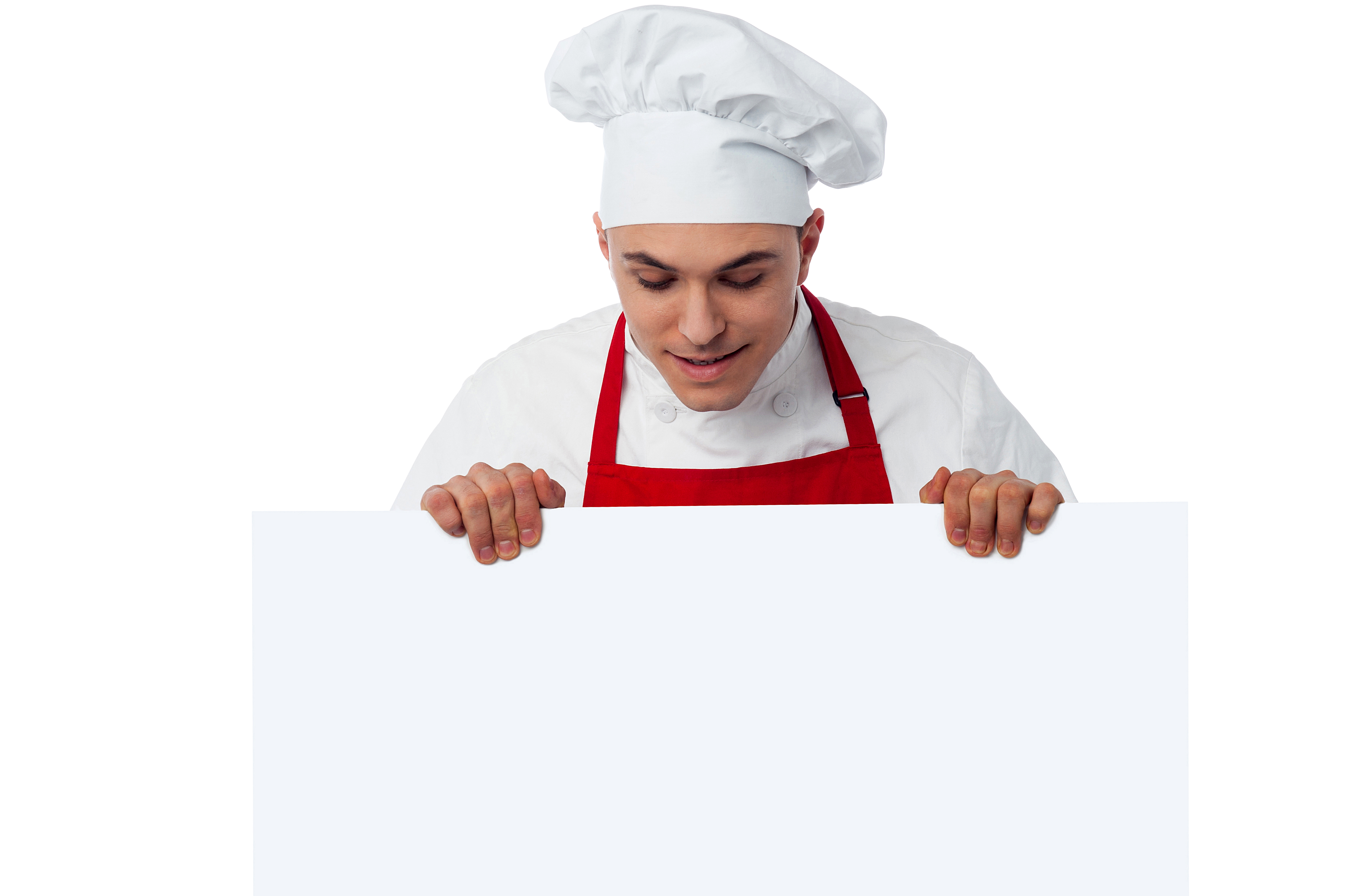 Chef Holding Banner PNG Image