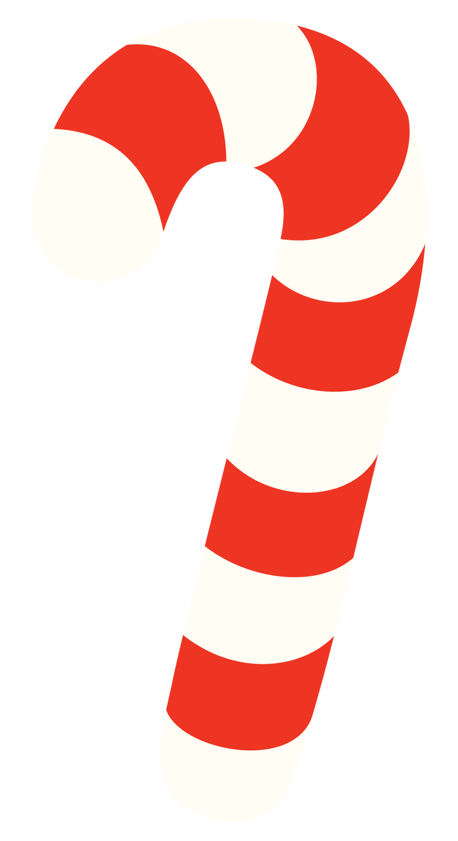 Striped Christmas Candy Cane PNG Image
