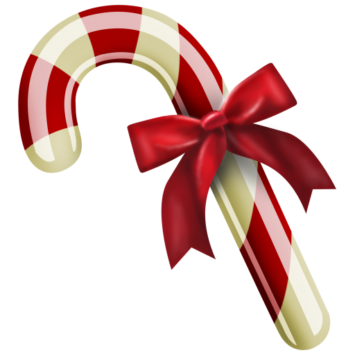 Christmas Candy with Bow PNG Image